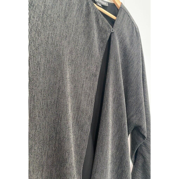 Linda Allard Ellen Tracy - black striped light jacket, tunic women's size 16 - Picture 6 of 10